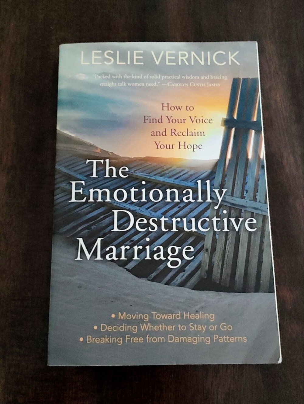 The Emotionally Destructive Marriage by Leslie Vernick - Blue and Tan Cover